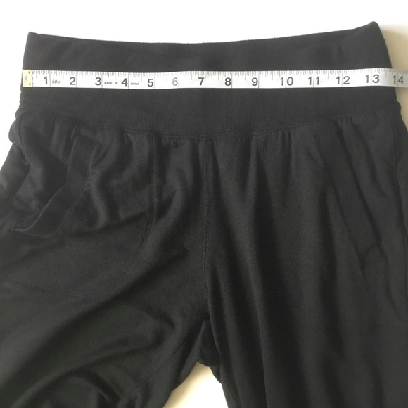 Athleta Joggers Very Soft Knit Woman XS Black Side Pockets - Picture 9 of 11